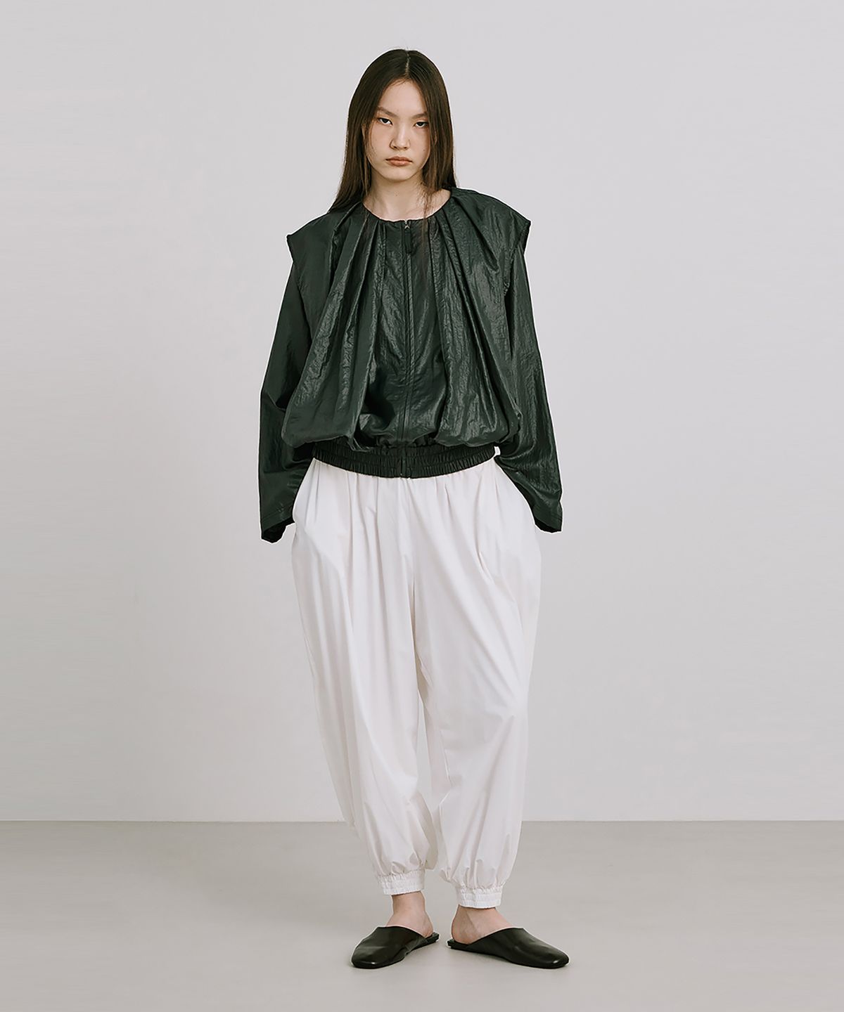 분더캄머(WNDERKAMMER) Shirred Moon Jar Pants_White(주름달항아리 팬츠_화이트)