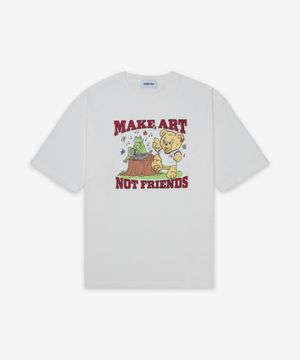 메이크 아트 반소매 티셔츠 - 화이트 / 1211532810
