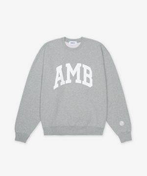AMB 그래픽 로고 크루넥 맨투맨 - 그레이 / 1211533215