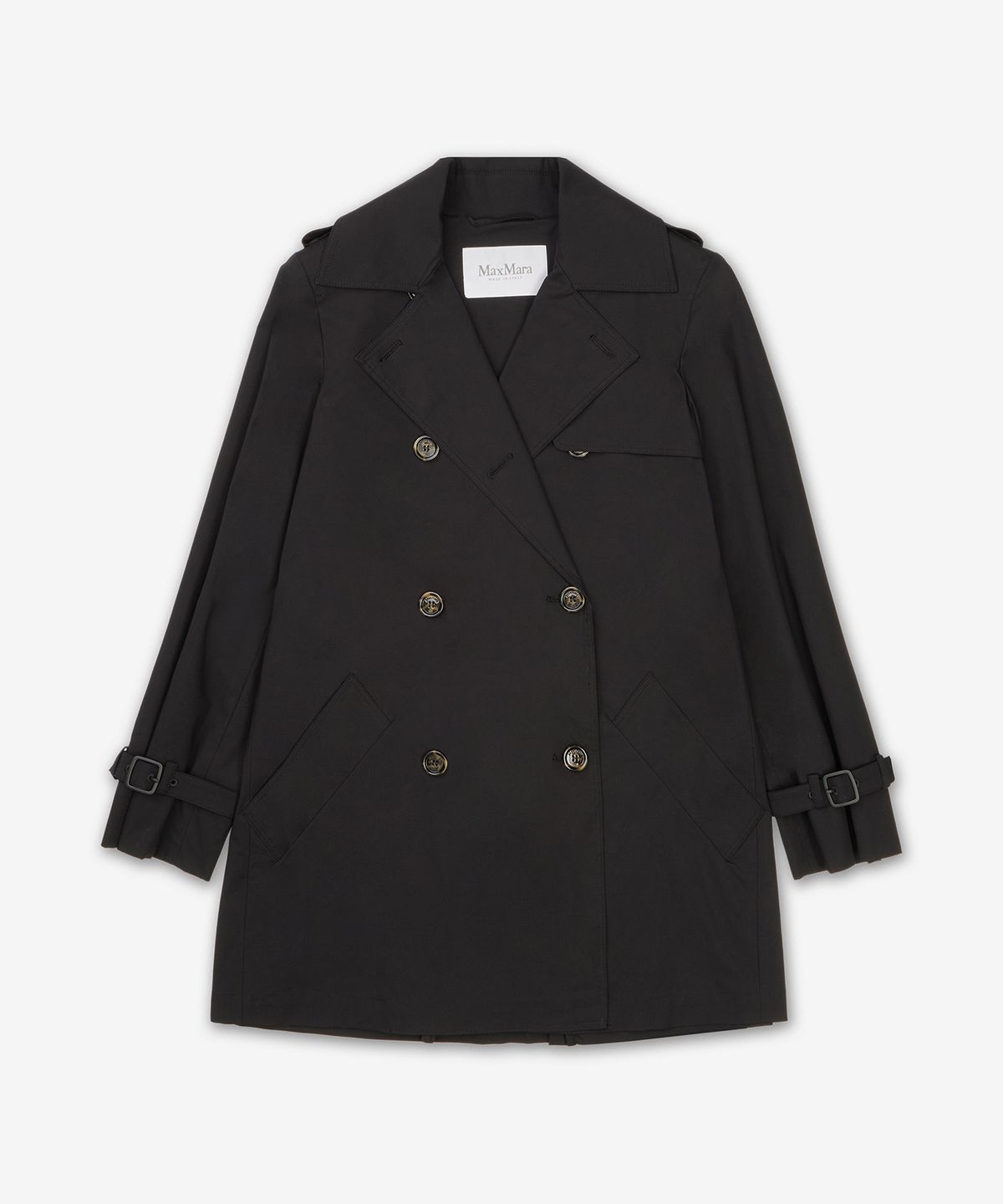 막스마라(MAXMARA) 로고 자수 코튼 트렌치 코트 - 네로 / 2511021012600009