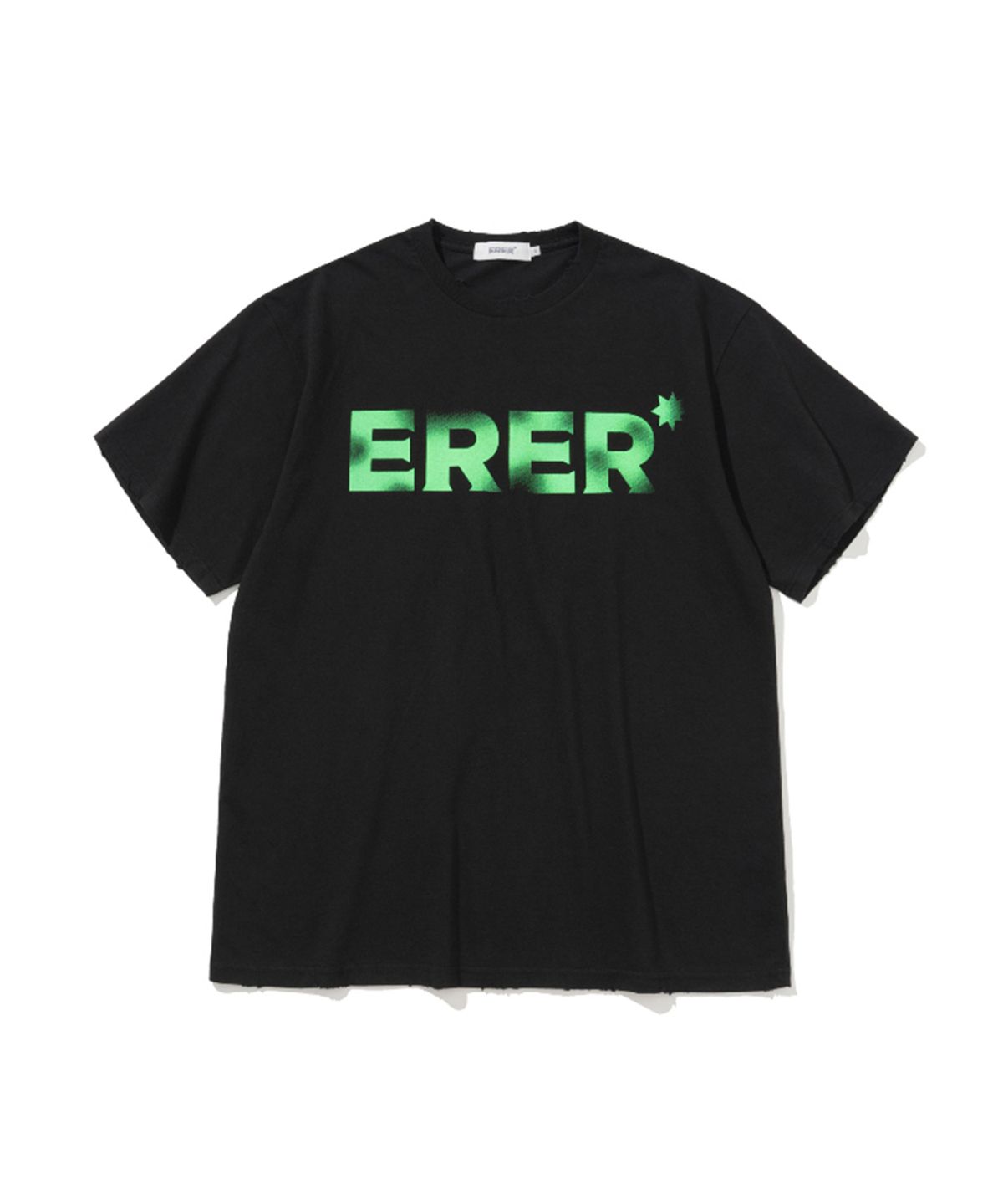 에르에르(ERER) [UN] ERER Neon Graffiti T-Shirt Black