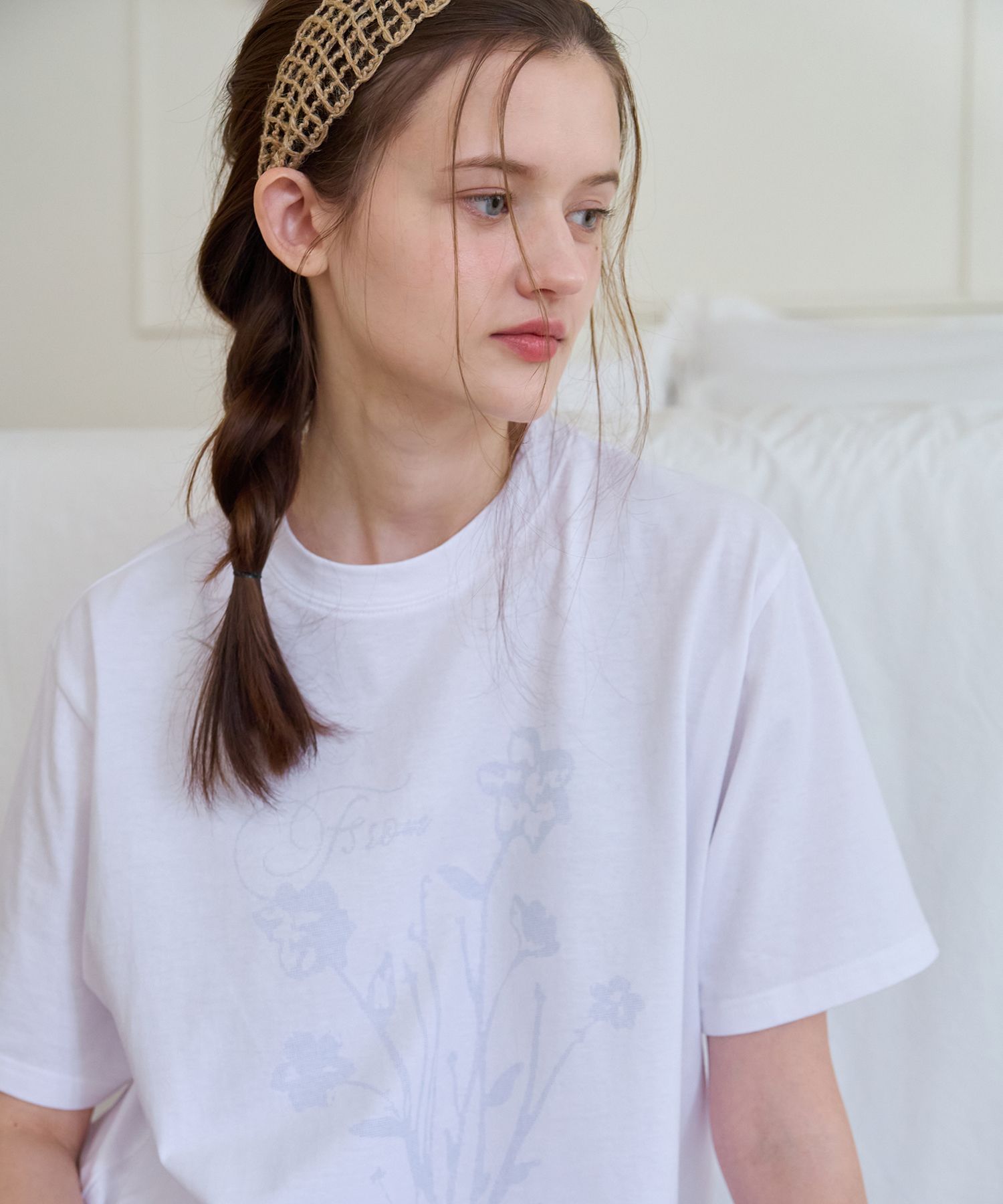 MUSINSA公式 | LETTER FROM MOON Dot Flower Overfit T-Shirt