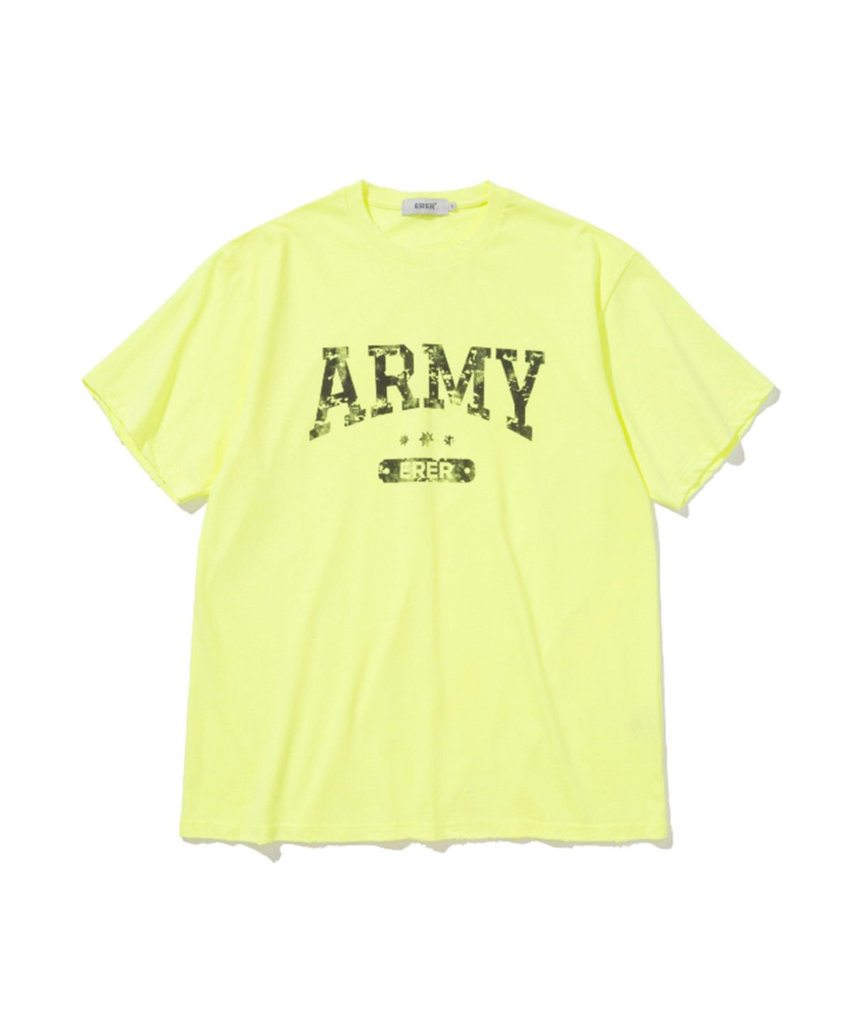 에르에르(ERER) [UN] ARMY Graffiti T-Shirt Neon Yellow