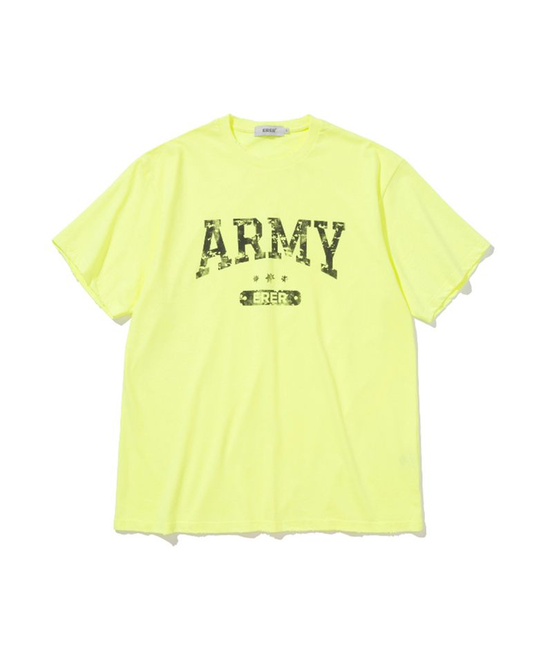[UN] ARMY Graffiti T-Shirt Neon Yellow