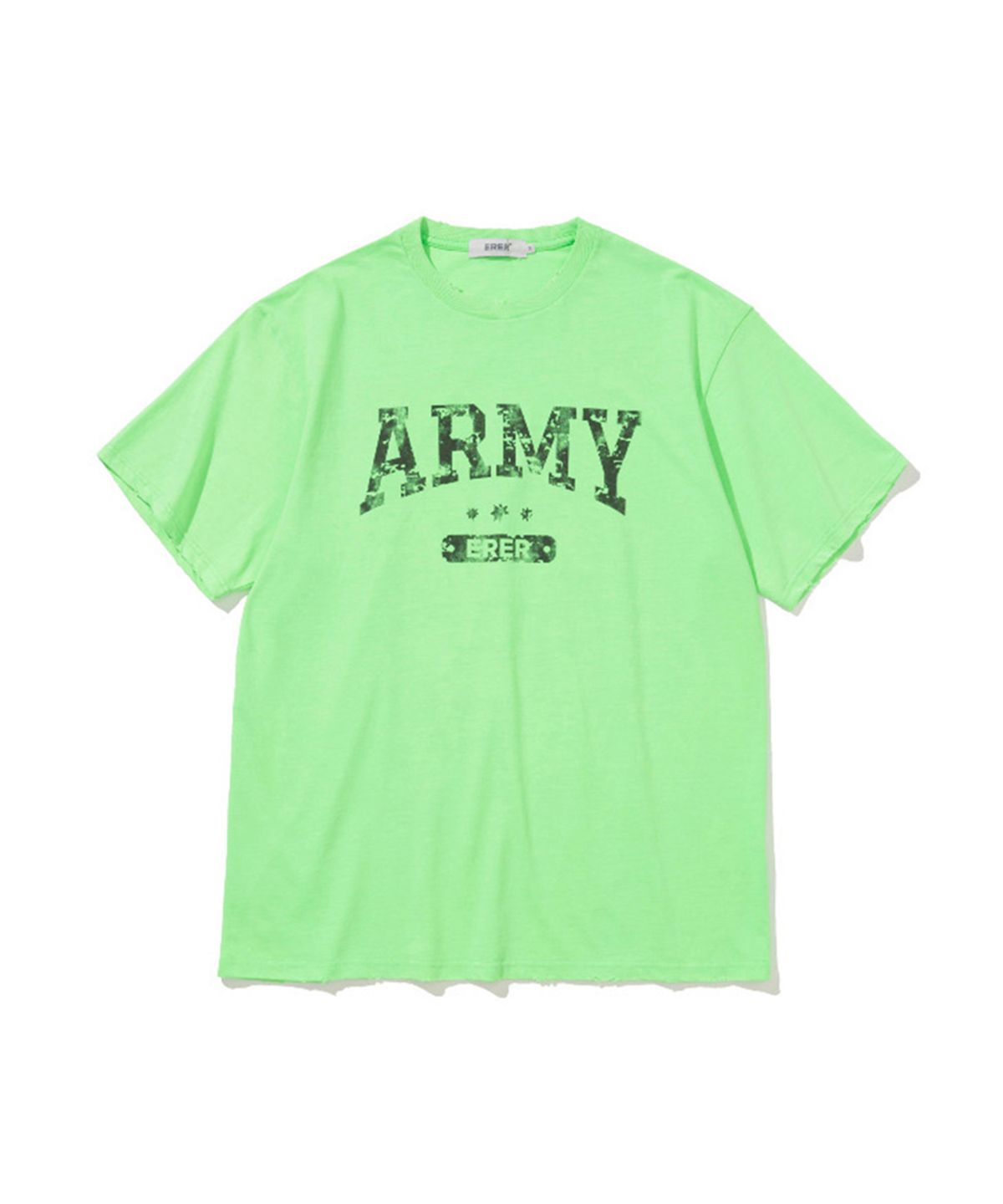 에르에르(ERER) [UN] ARMY Graffiti T-Shirt Neon Lime