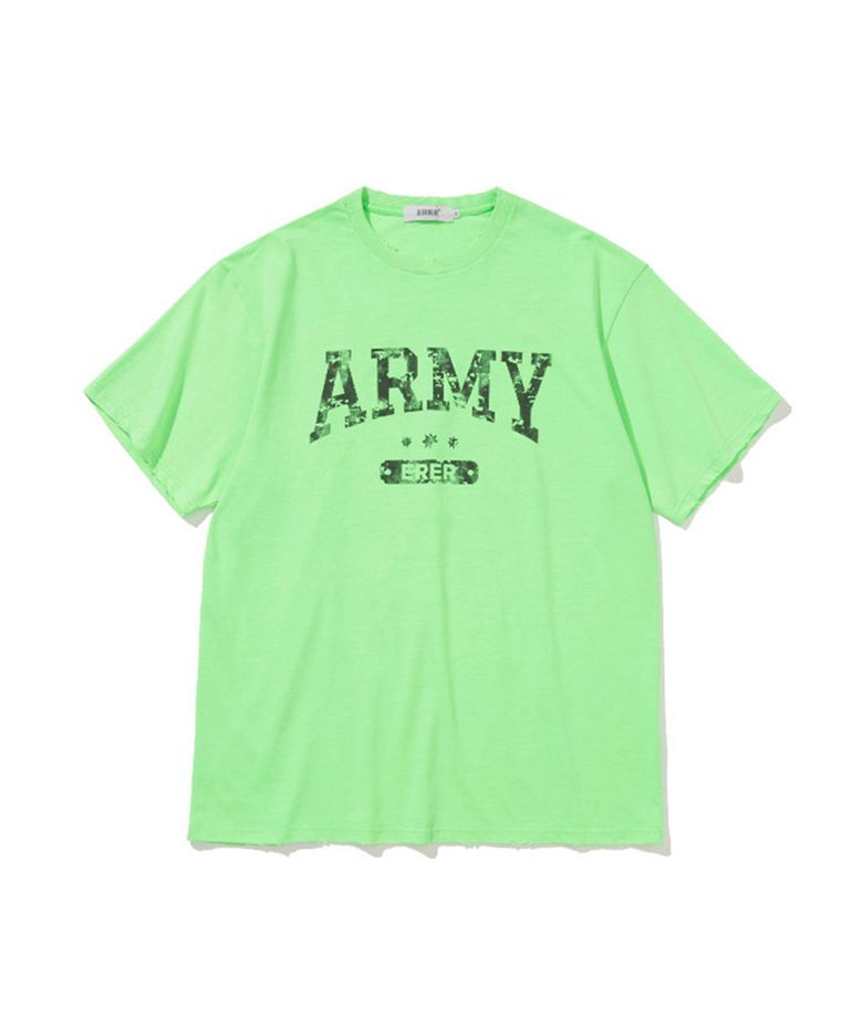[UN] ARMY Graffiti T-Shirt Neon Lime