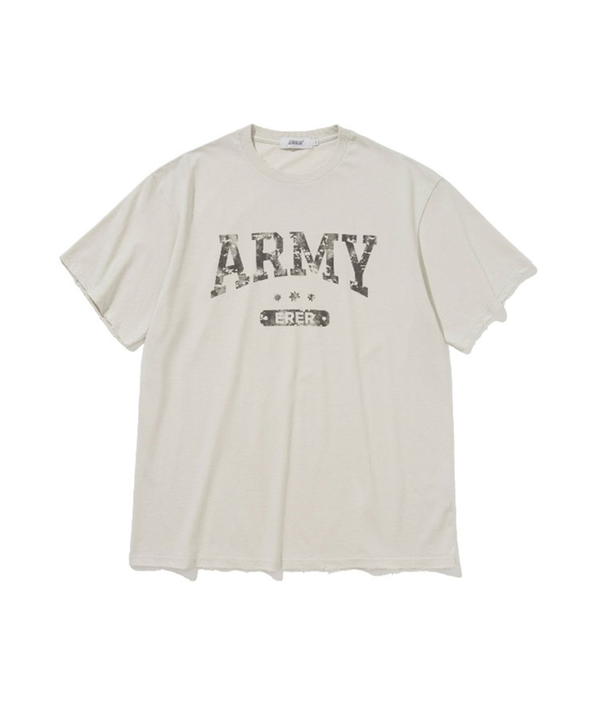 에르에르(ERER) [UN] ARMY Graffiti T-Shirt Beige