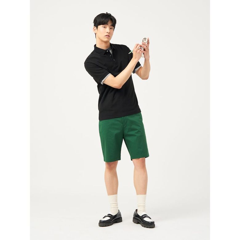 치노 하프 팬츠  그린