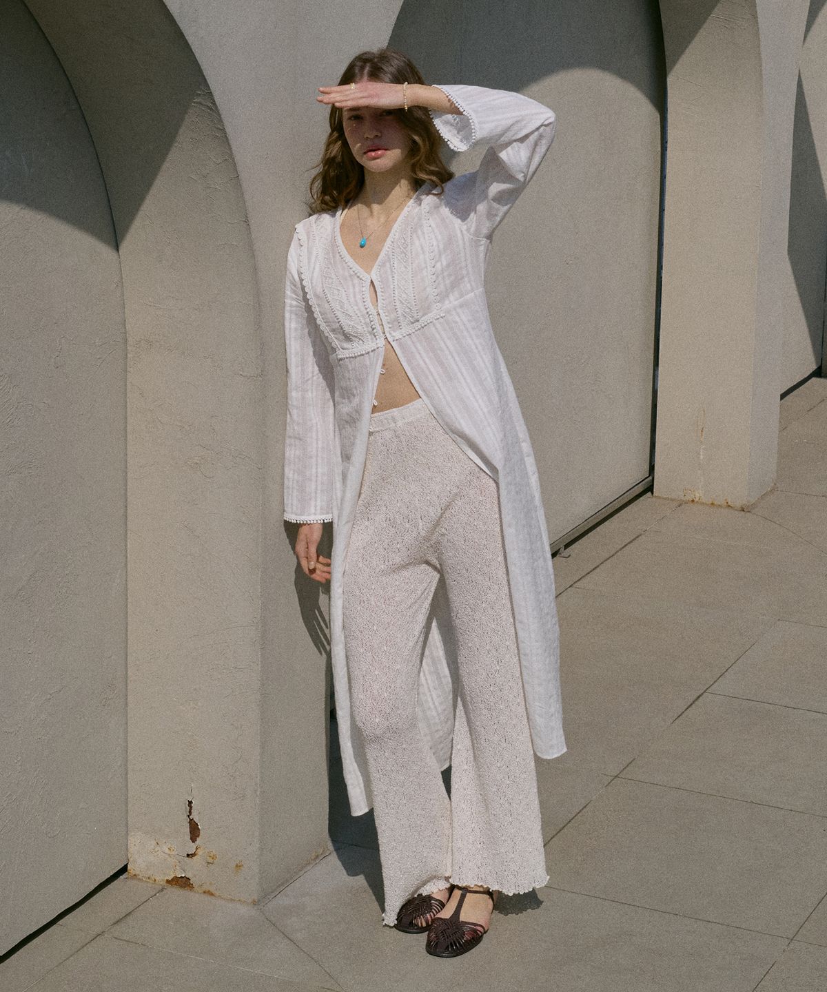 아템포(ATEMPO) KAFTAN ROBE ONEPIECE_ivory