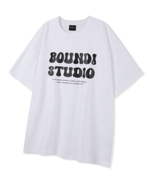 소프트코튼 오버핏 바운디 스튜디오 반팔티 [화이트]