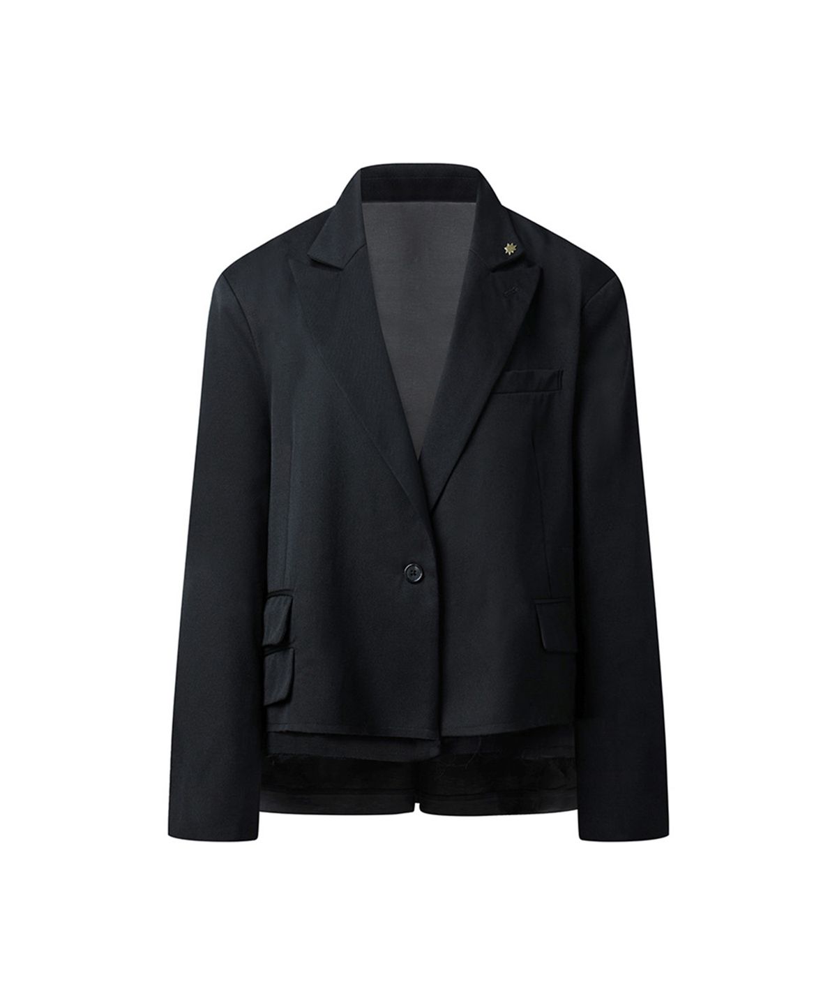 에르에르(ERER) Wool Back slit tiger jacket Black