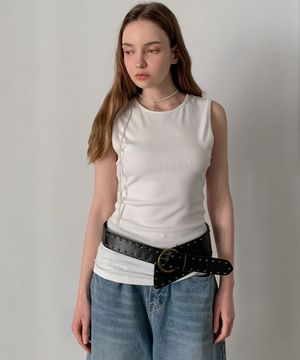 Vintage Wide Stud Belt (2colors)
