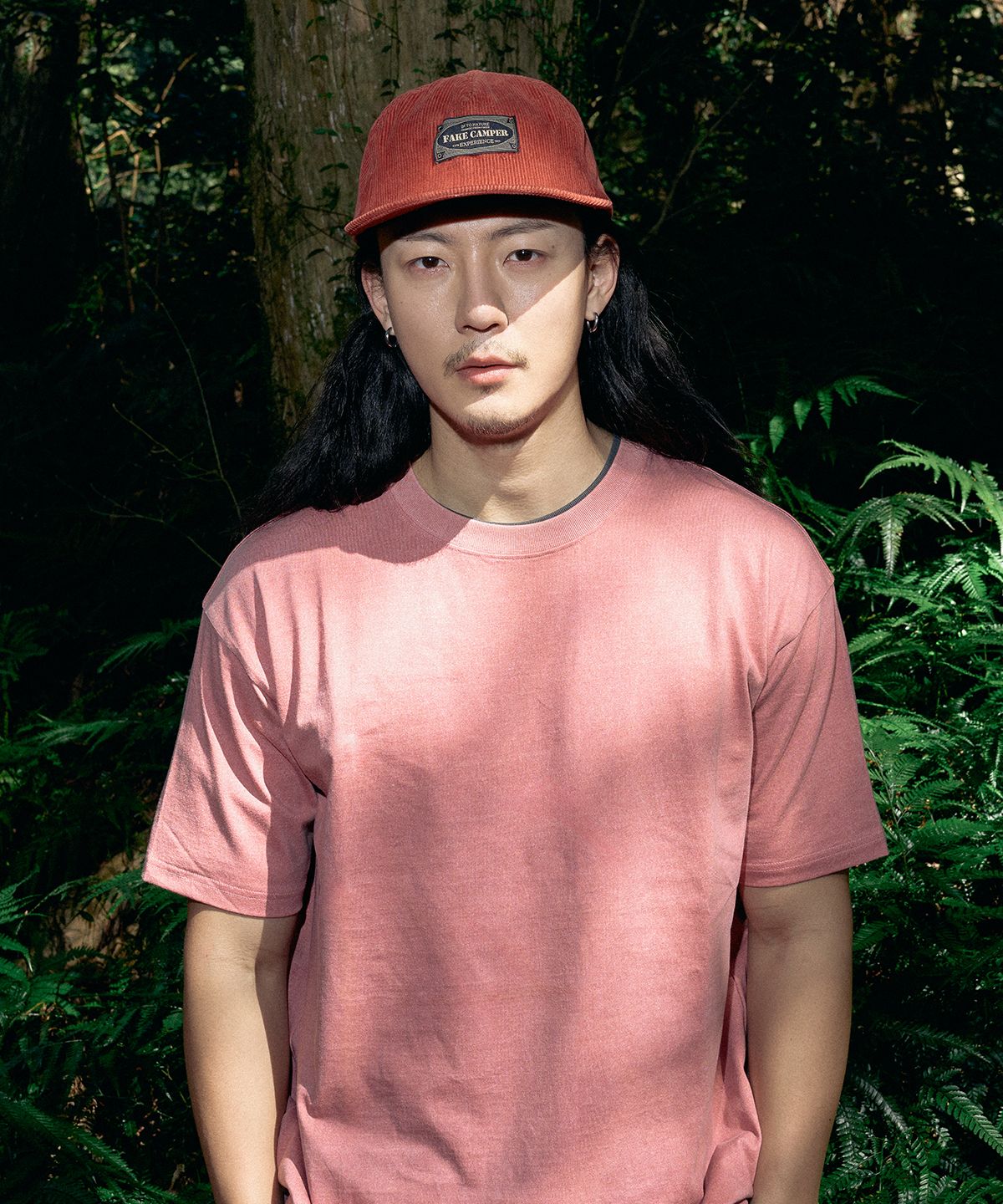 페이크캠퍼(FAKE CAMPER) 베이직 피그먼트 반팔 티셔츠 [PINK]