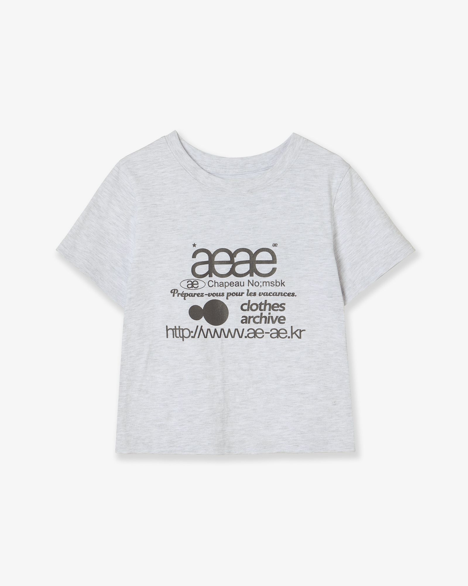 ★AEAE★ WEB LOGO CROP TSHIRTS LIGHT GREY AE45SWTS001LGY MUSINSA | AEAE WEB LOGO CROP T-SHIRTS [LIGHT GREY]