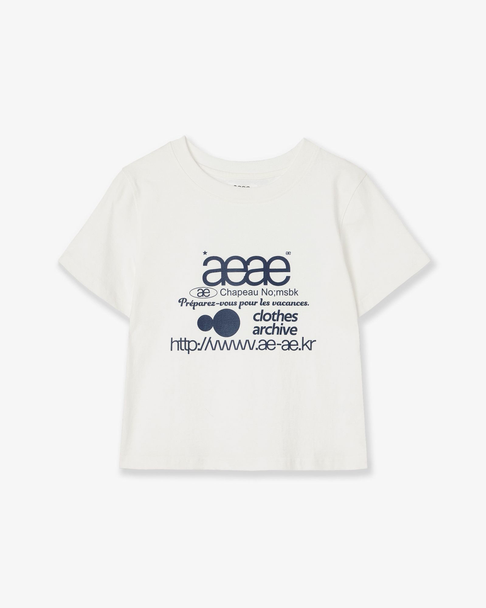 公式サイト - ハイブランドの新作が続々登場 LOGO WEB AEAE | MUSINSA CROP [WHITE/BLUE] T-SHIRTS トップス