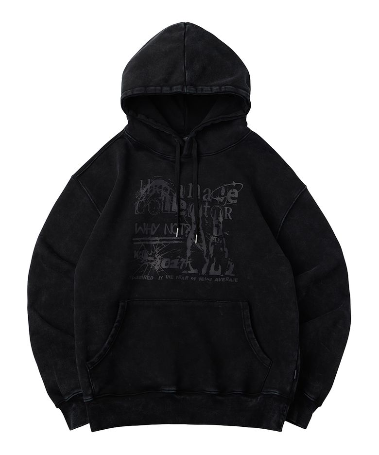 COLLECTOR 피그먼트 오버 후드 빈티지블랙