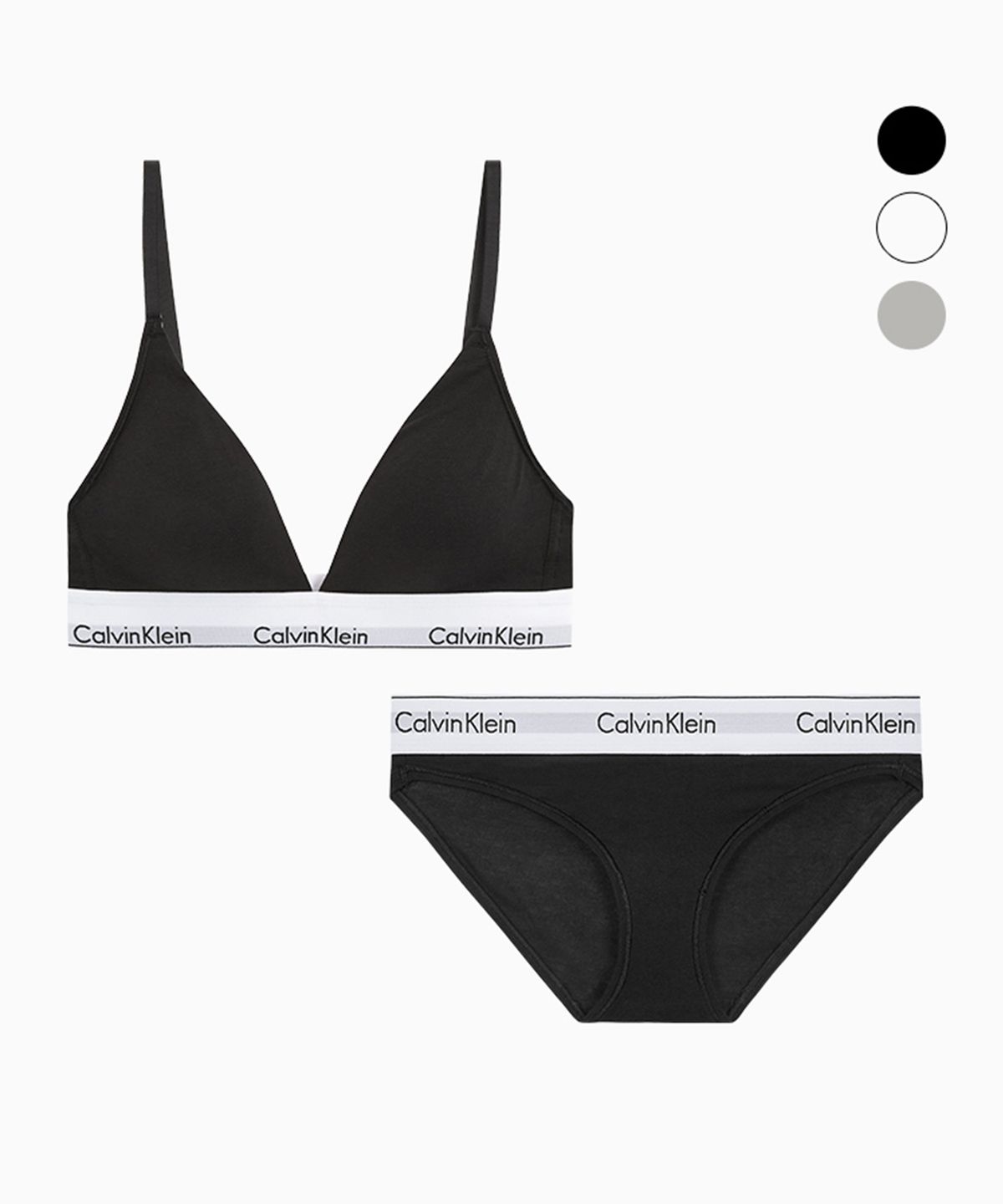캘빈클라인 언더웨어(CALVIN KLEIN UNDERWEAR) 여성 아이콘 코튼 모달 트라이앵글 세트 (3 Color)