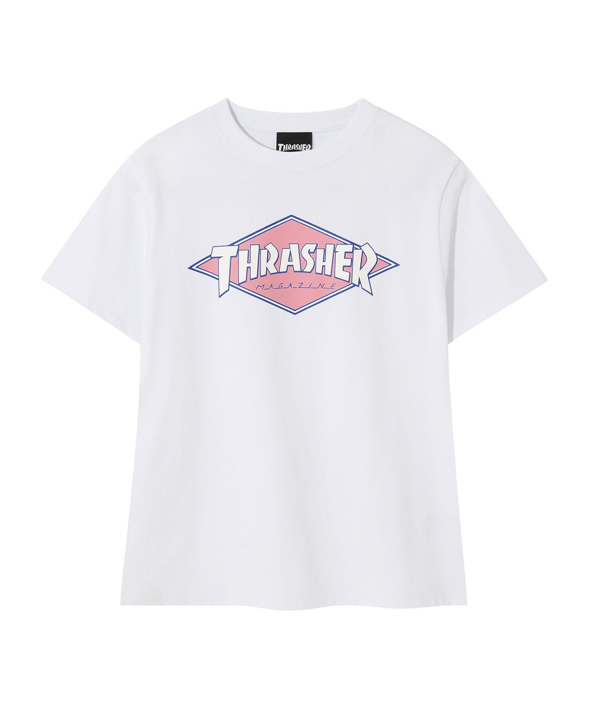 트레셔(THRASHER) (W) 다이아 그래픽 반팔티셔츠 화이트