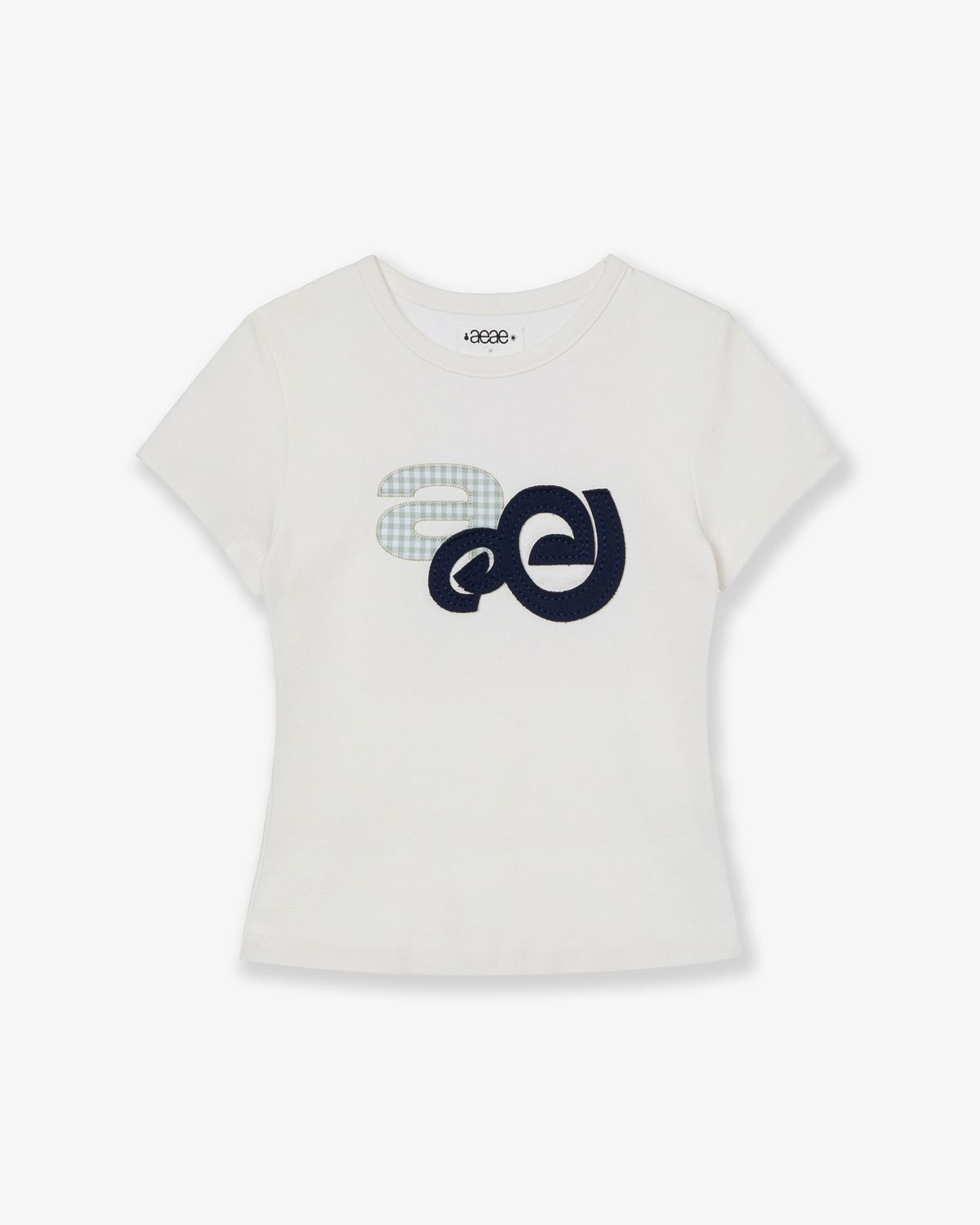 에이이에이이(AEAE) APPLIQUE LOGO TEE [WHITE]