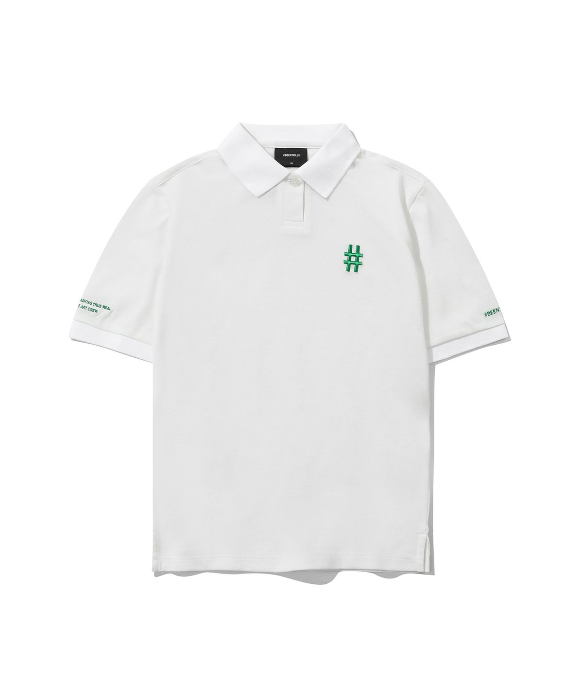 빈트릴 뉴욕(BEENTRILL NEWYORK) 우먼즈 에센셜 컴포트핏 카라 티셔츠(오프 화이트)