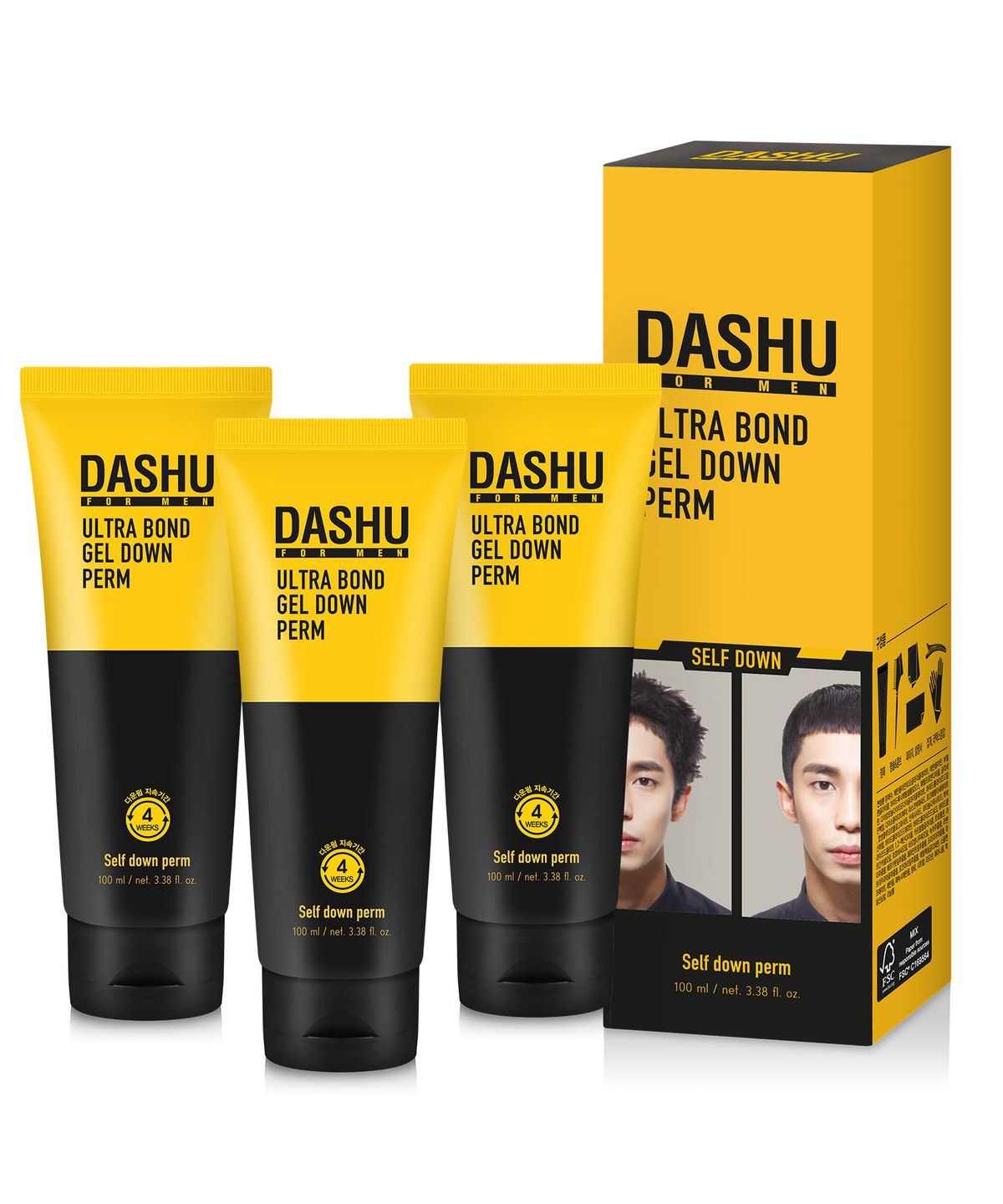 다슈(DASHU) 포 맨 프리미엄 울트라 본드 젤 다운펌 100ml x 3개