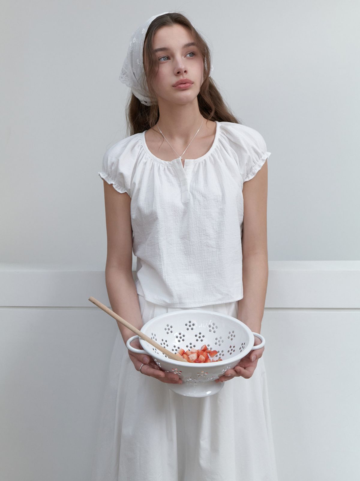 리엘(RE L) Over-creamed blouse (ivory)