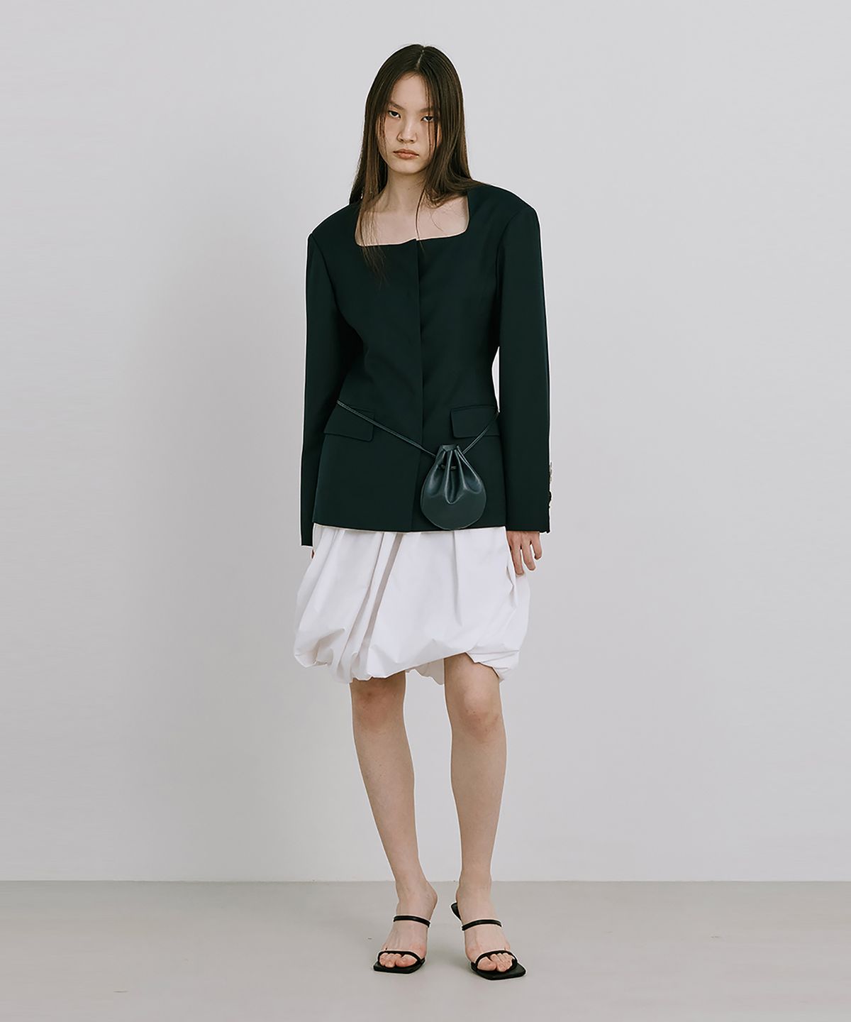 분더캄머(WNDERKAMMER) Moon Jar - Shaped Skirt_White(달항아리  모양 스커트_화이트)