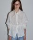 DRAWSTRING WAIST TORCHON LACE FRILL SHIRT WHITE