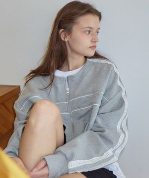 LINE TORCHON SWEAT ZIP UP GREY