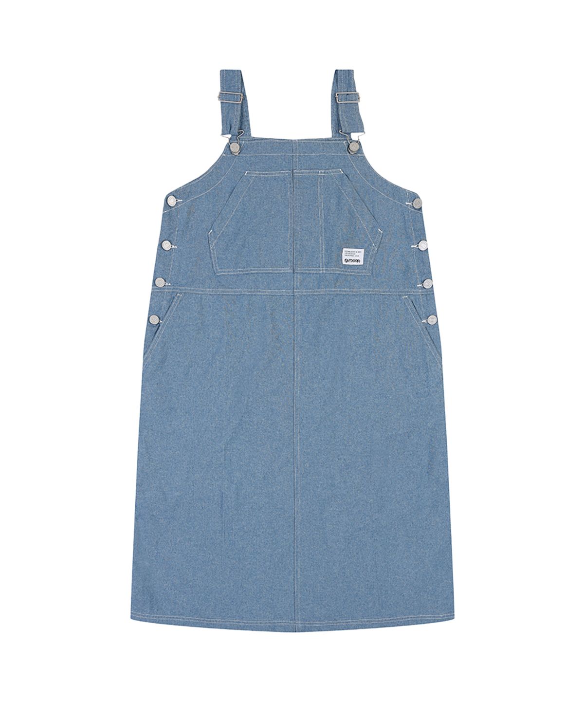 아웃도어 프로덕츠(OUTDOOR PRODUCTS) W DENIM CARPENTER OVERALL ONEPIECE (LIGHT BLUE)