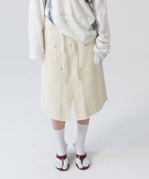 Double Knee Skirt_Ivory