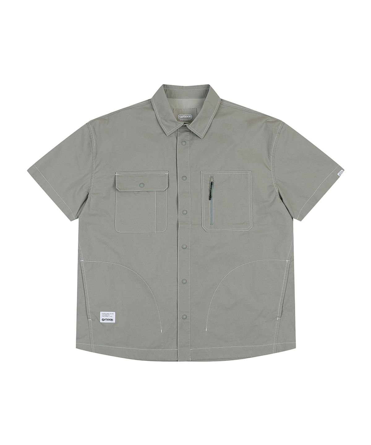 아웃도어 프로덕츠(OUTDOOR PRODUCTS) STITCHED SHORT SLEEVE SHIRT (KHAKI)
