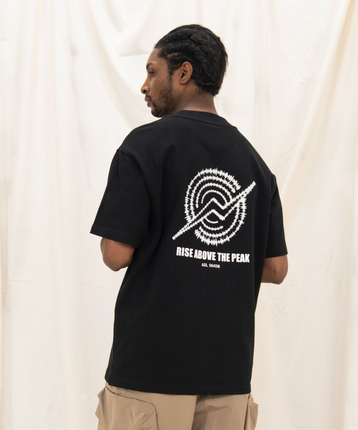 칼라파타르(KALAPATTHAR) Signature Logo Loose Fit T-Shirt - Black