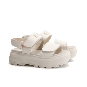 [WOMEN] 시티 레블 레더 힐 스트랩 샌들 - 캔버스크림 UFD3110LEACCR