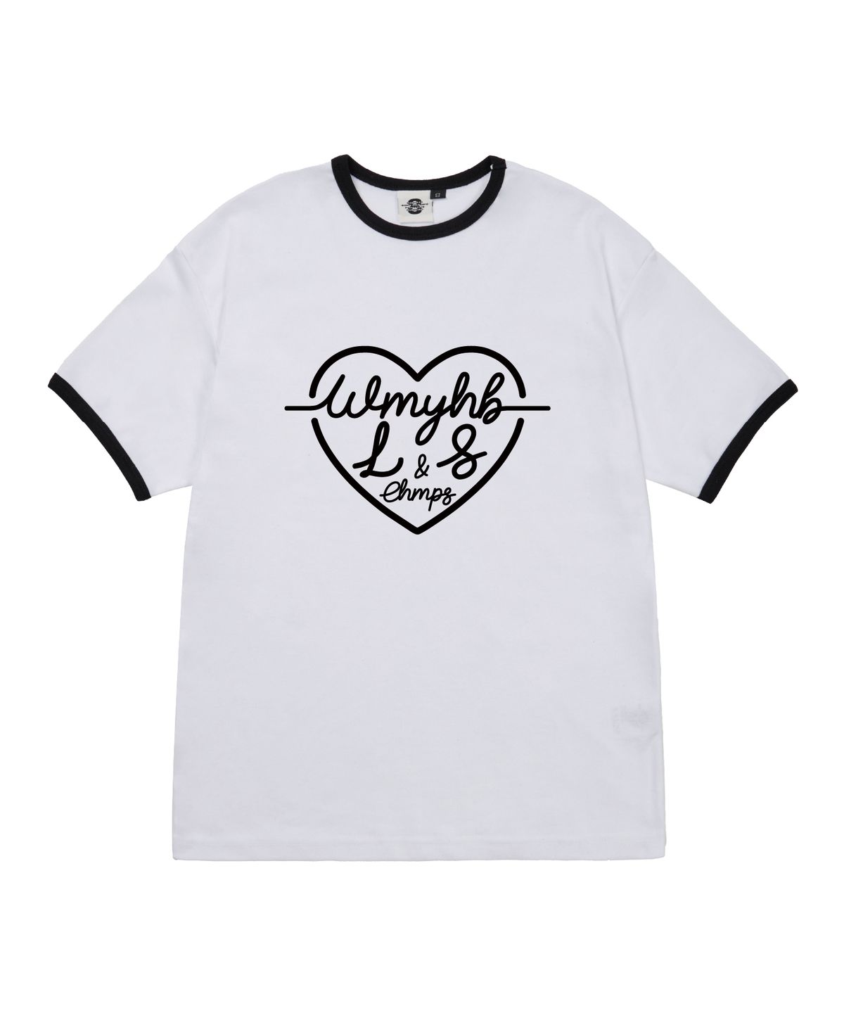 본챔스(BORN CHAMPS) [5 COLORS] HEART L&S 여성 후라이스 링거 반팔티셔츠 B25ST52