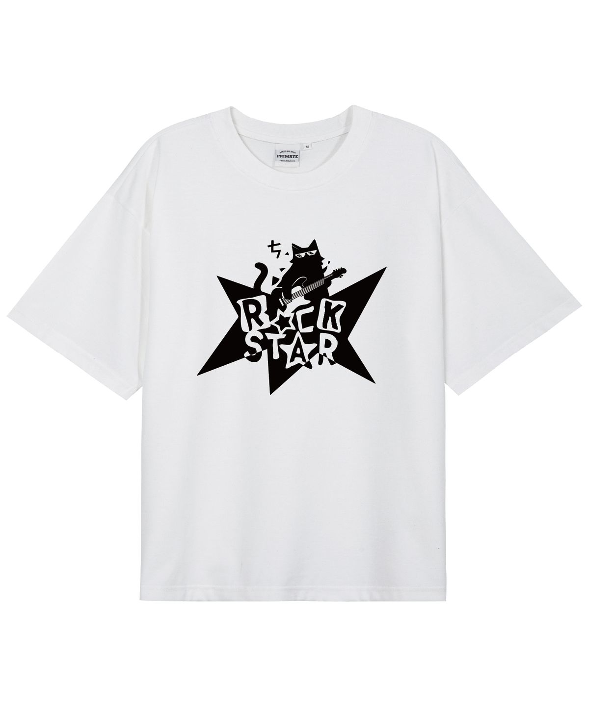본챔스(BORN CHAMPS) [11 COLORS] ROCK STAR CAT 오버핏 반팔티셔츠 B25ST58