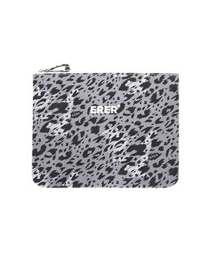 Signature leopard pouch Gray