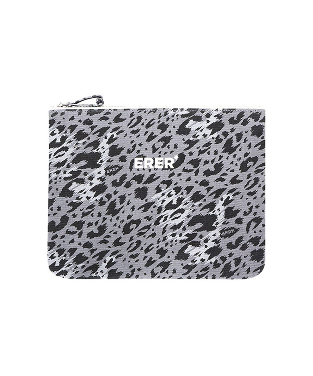 에르에르(ERER) Signature leopard pouch Gray