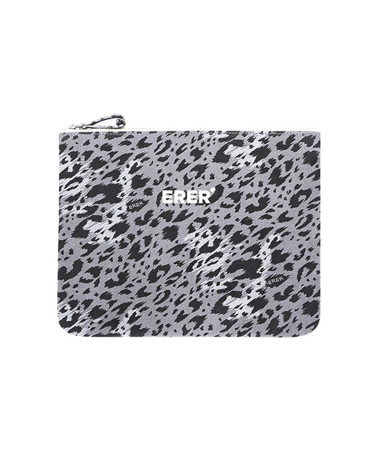 Signature leopard pouch Gray