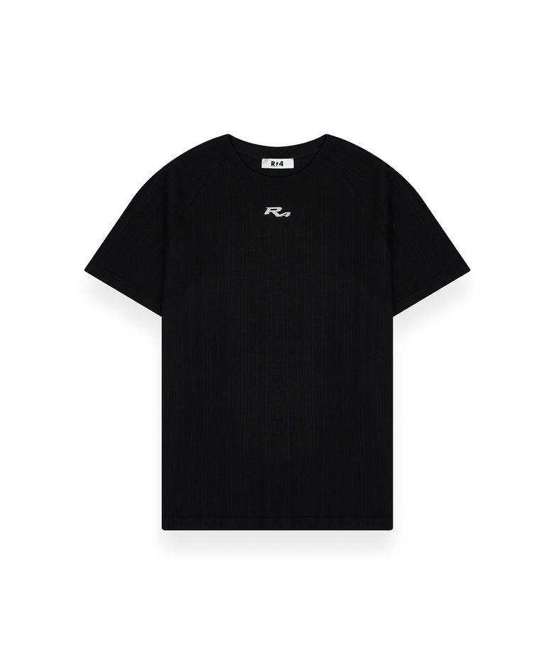 R-0052 / METALIC MUSCLE FIT - RIB SHORT(BLACK)