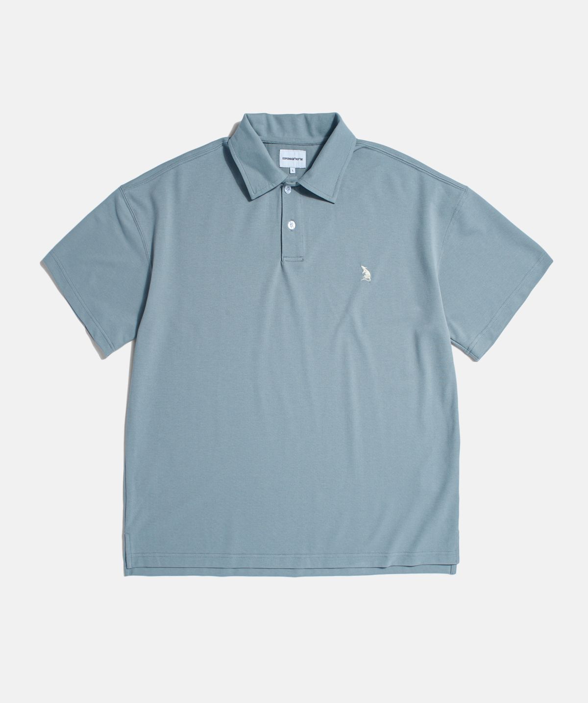 에스피오나지(ESPIONAGE) Over Pique Polo Shirt Powder Blue