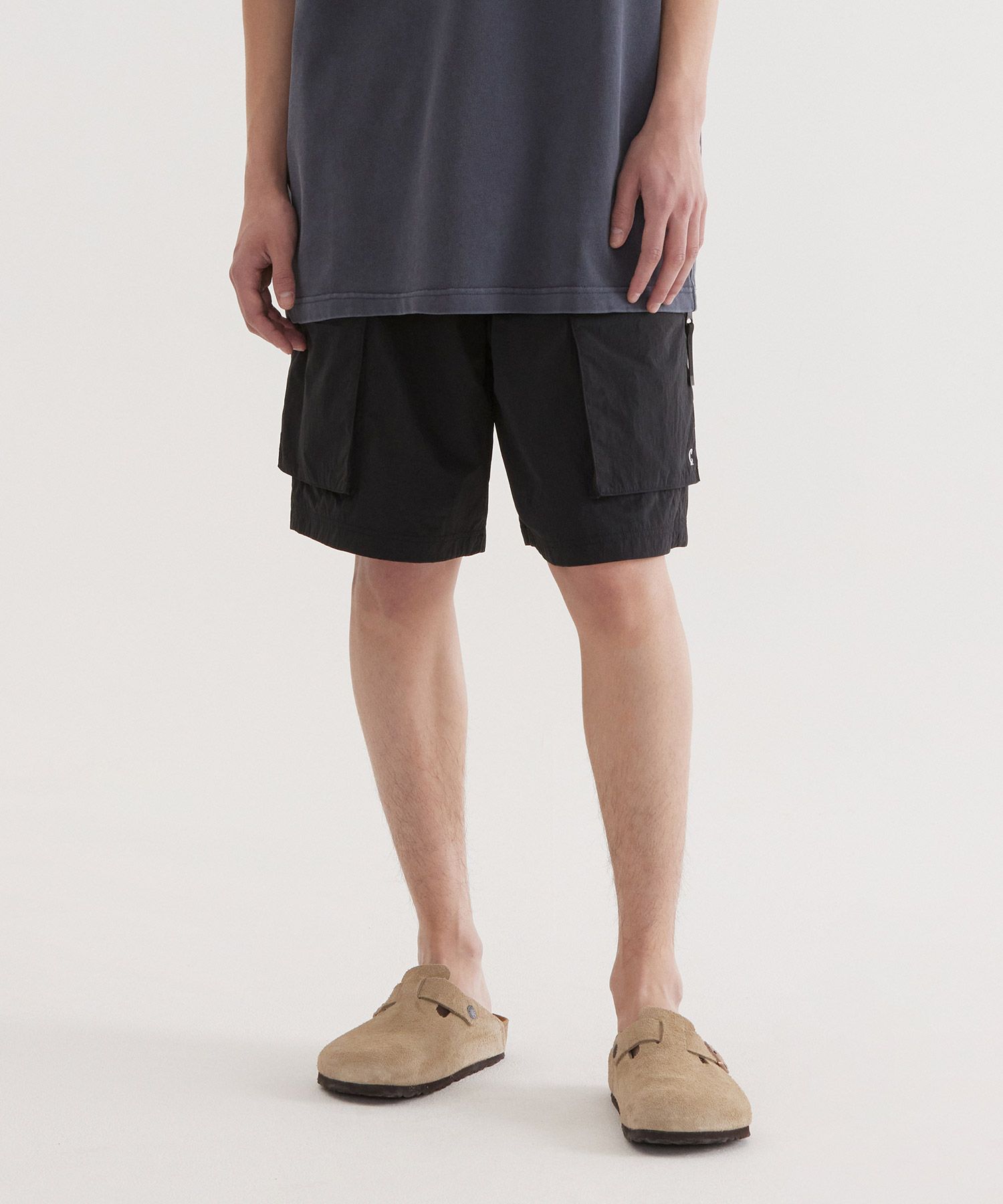 MUSINSA COVERNAT Woven Utility Regular Cargo Shorts Black