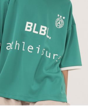 코어 BLBL 클래식 풋볼 티셔츠 그린,아이보리