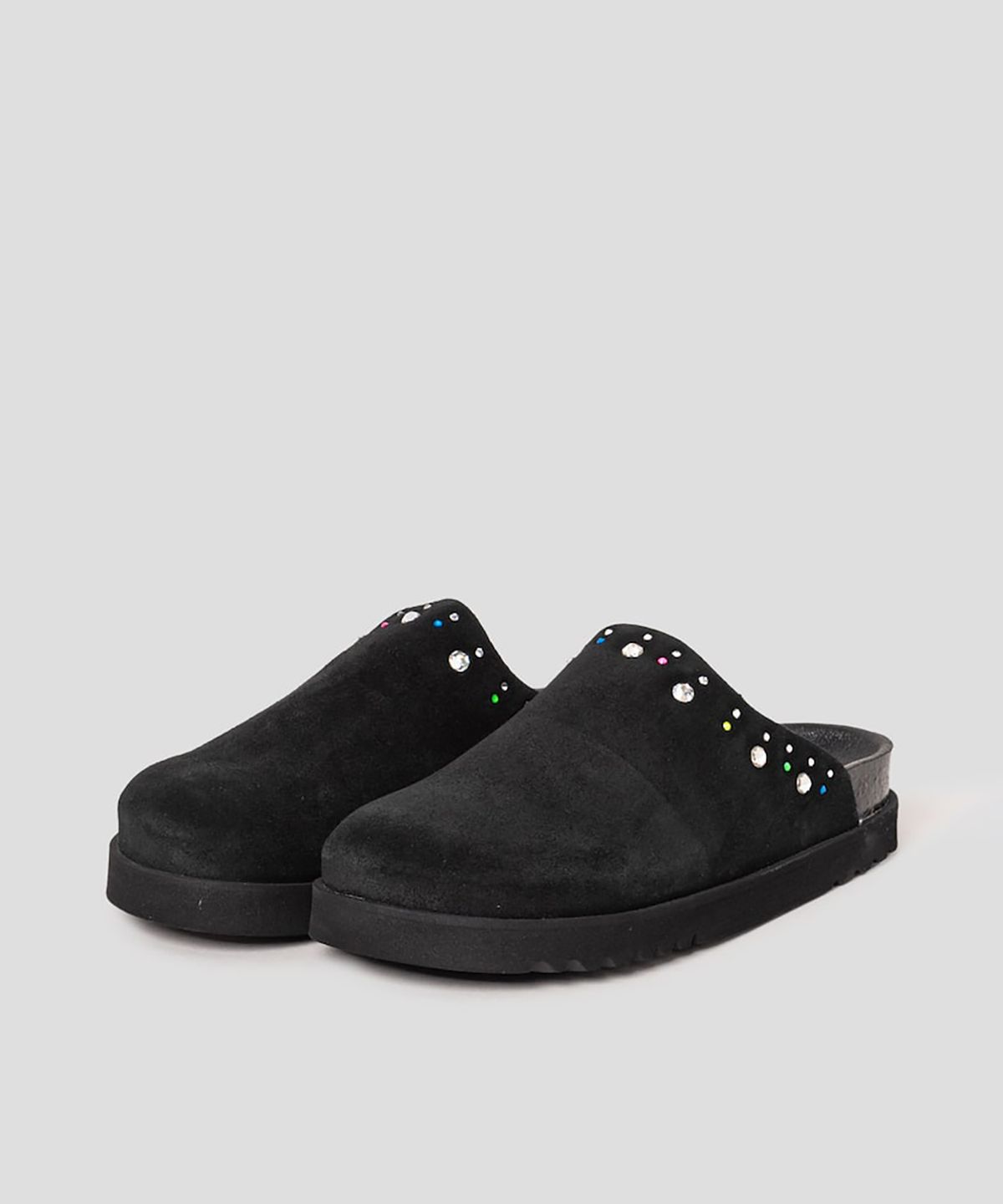 숄(SCHOLL) [Scholl X SWAROVSKI] 코르크 크로그 샌들  블랙 (HH54K2H175)