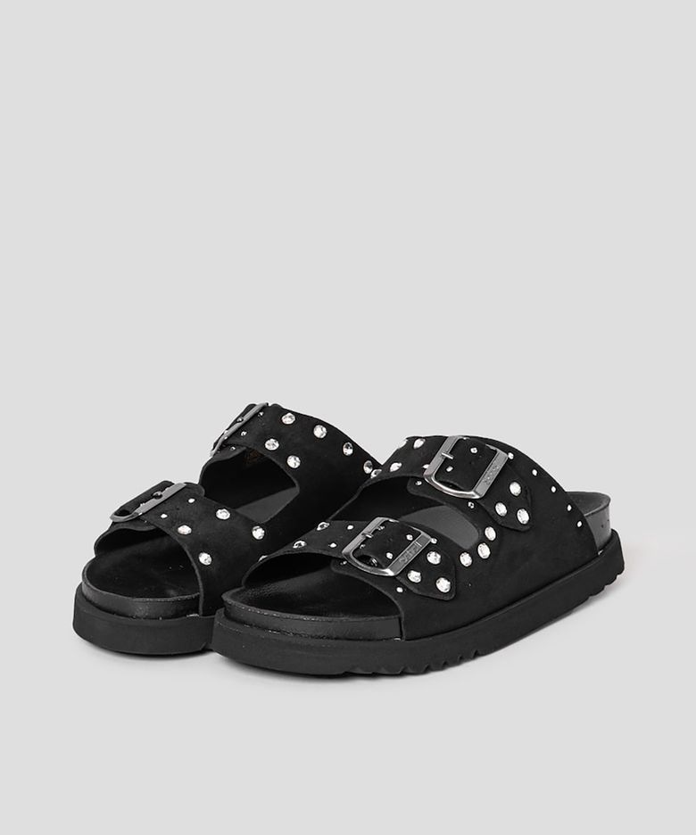[Scholl X SWAROVSKI] 코르크 투스트랩 샌들  블랙 (HH54K2H185)