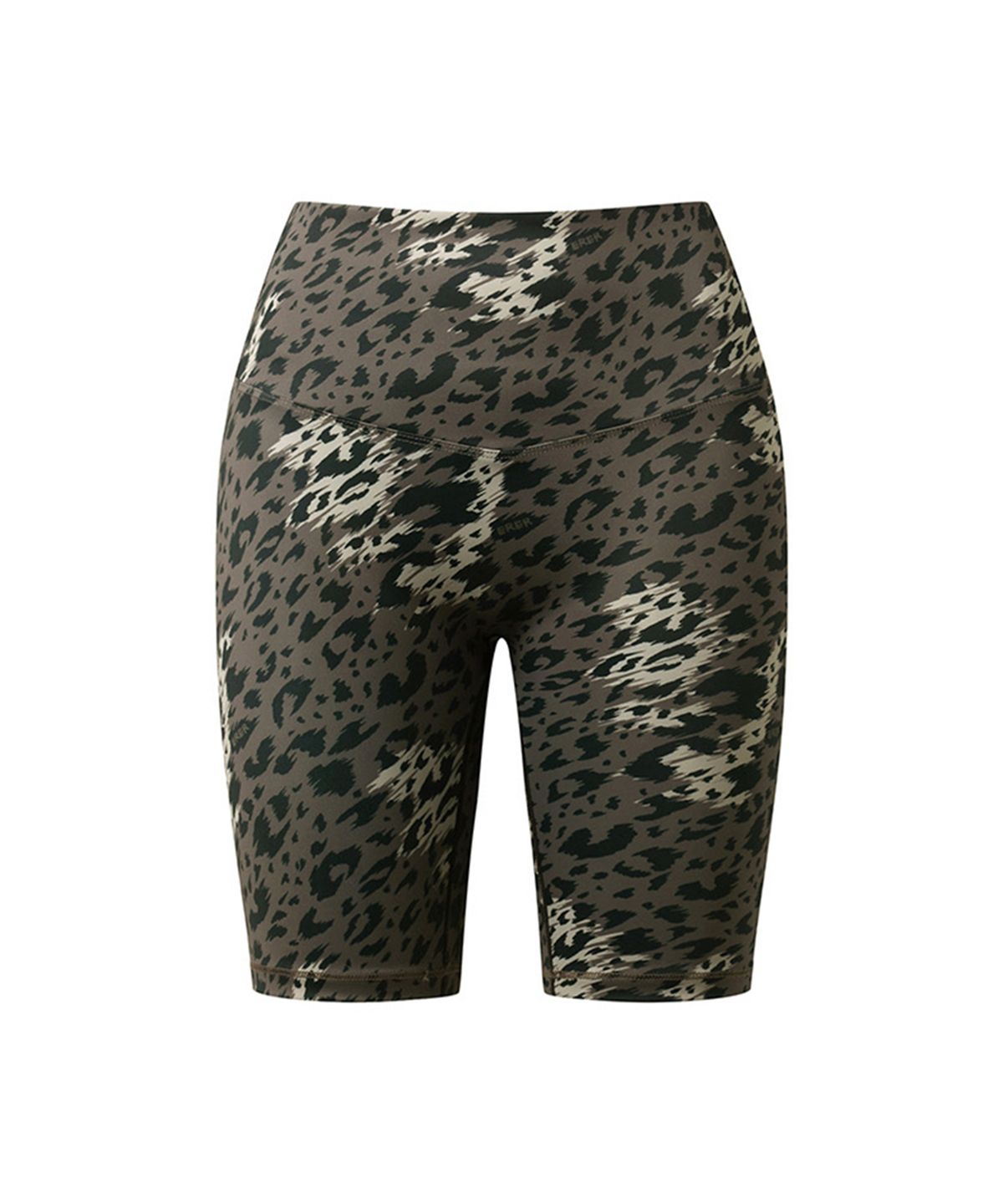 에르에르(ERER) Signature leopard half leggings Brown