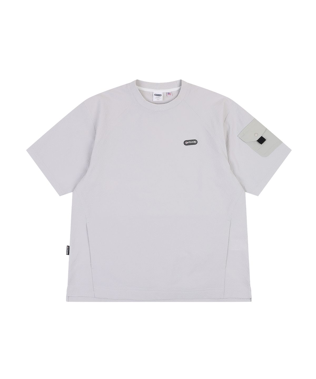 아웃도어 프로덕츠(OUTDOOR PRODUCTS) SHEER SUCKER T SHIRTS (LIGHT GRAY)