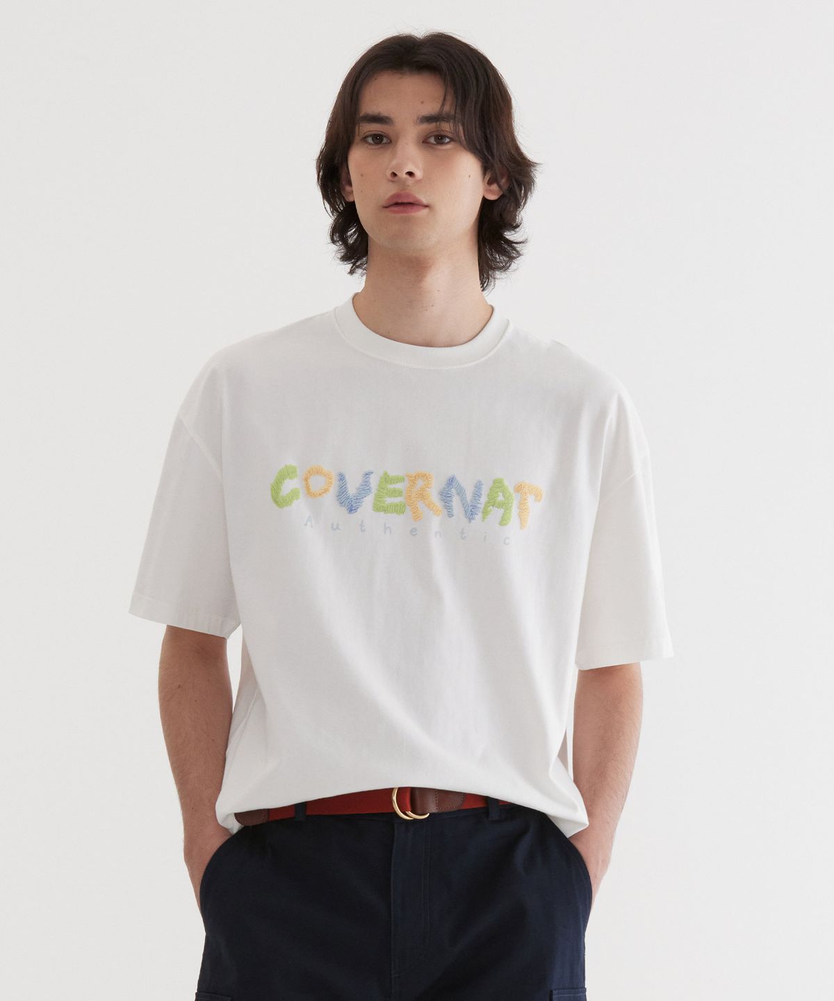 커버낫(COVERNAT) 두들 로고 그래픽 티셔츠 White