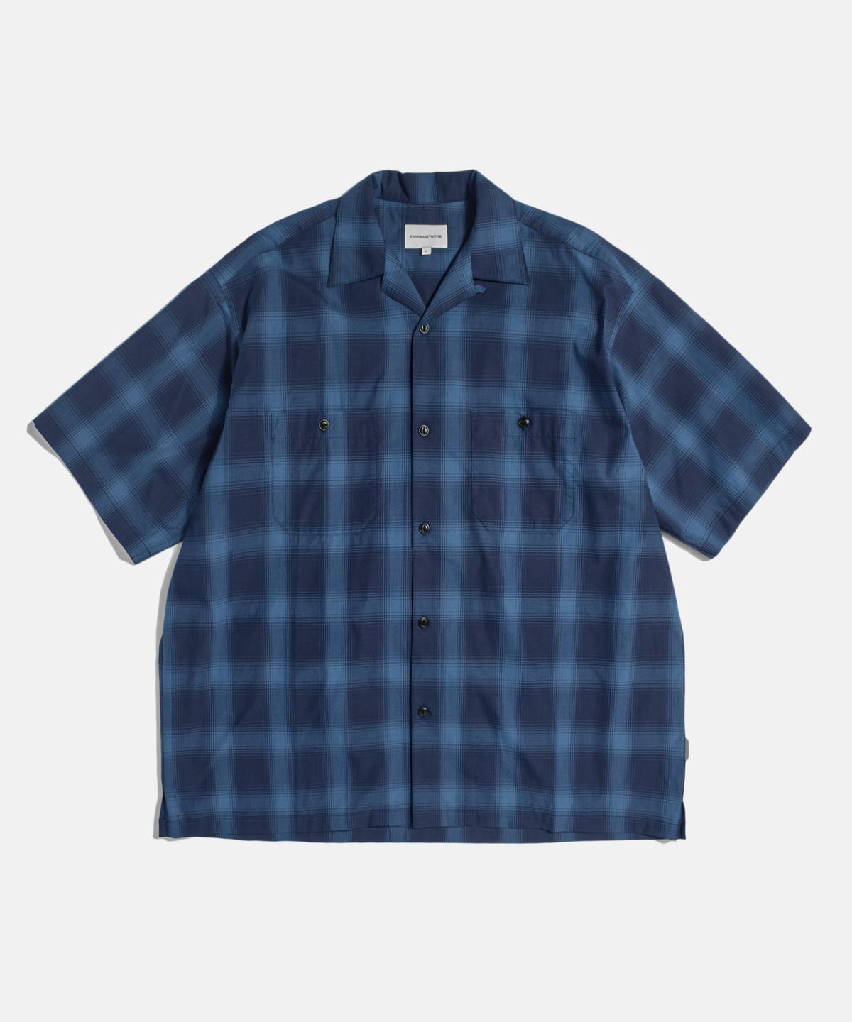 에스피오나지(ESPIONAGE) 2 Pocket S/S Work Shirt Indigo Ombre