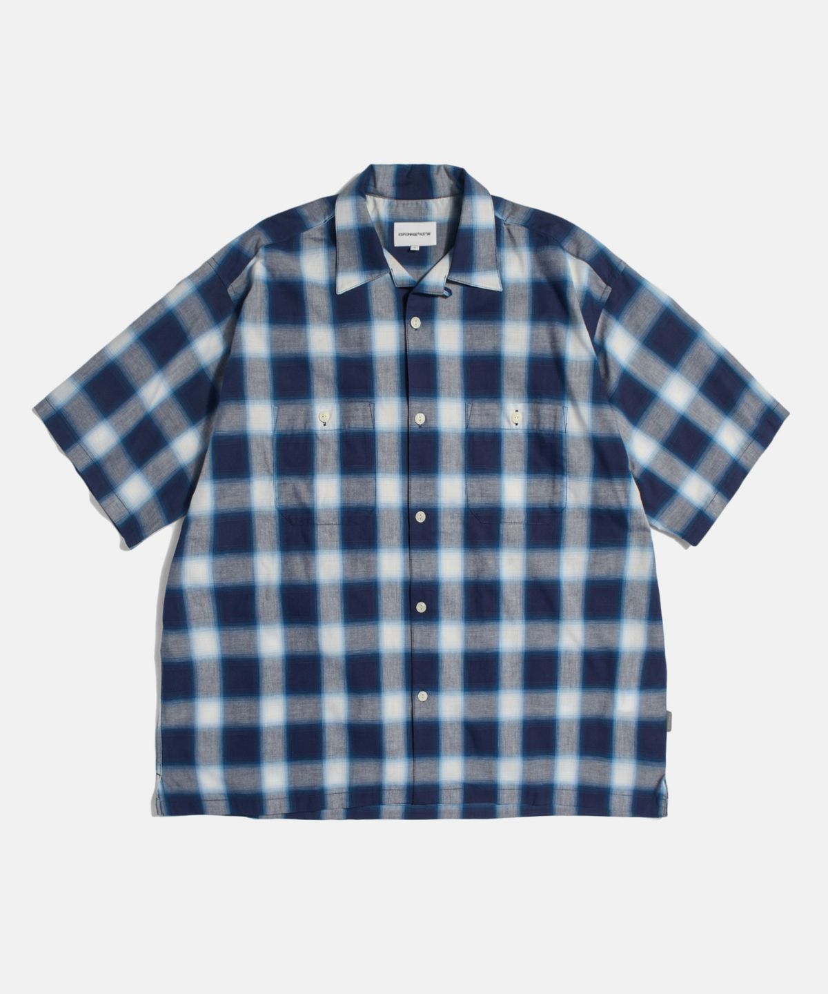 에스피오나지(ESPIONAGE) 2 Pocket S/S Work Shirt Navy Ombre
